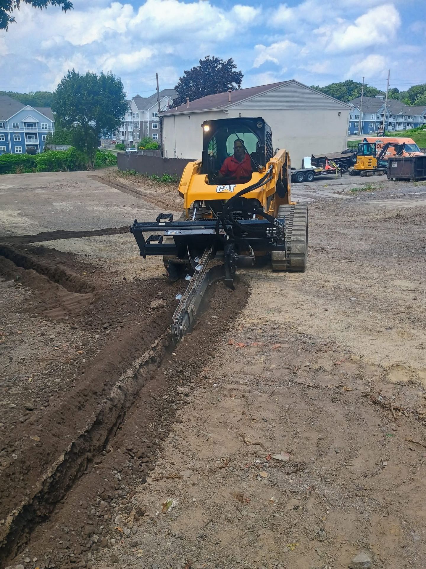 Installing some underground power in Webster, NY.